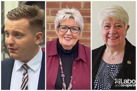 Sunderland City Council Local Election 2024 Candidates Redhill (l-r) Chris Eynon, Susan Leishman, Alison Smith.