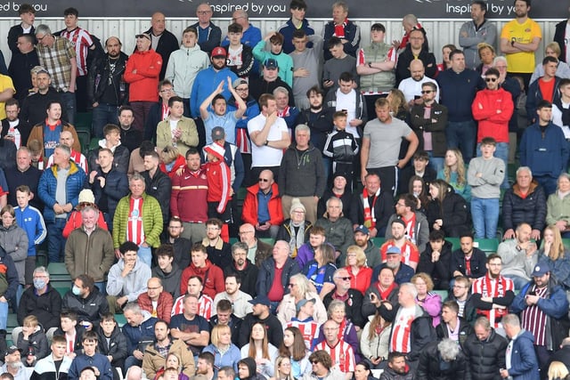 1,500 Black Cats supporters made the trip to Home Park. Picture by FRANK REID