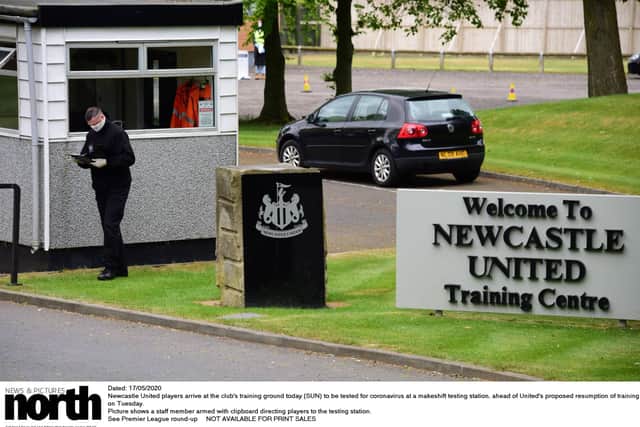 The entrance to Newcastle United's training ground.