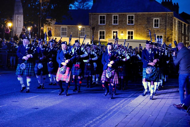 Houghton Pipe Band at the Houghton Feast opening ceremony 8 years ago.