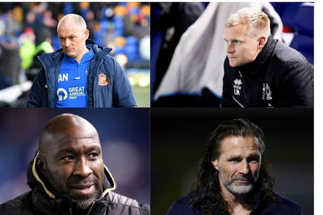 League One play-off managers.