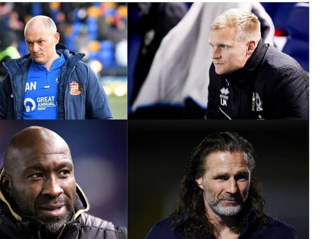 League One play-off managers.