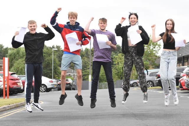 Oxclose Community Academy pupils celebrate their GCSE exam results.