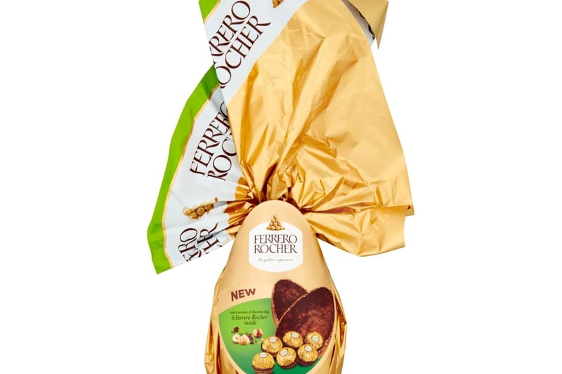 If you’re seeking to buy an egg as a gift, or simply fancy treating yourself, Ferrero Rocher’s offering is the perfect one. The fancy gold packaging envelopes a delicious milk chocolate and hazelnut egg, with an indulgent nut croquante. (Price: £8, Tesco)