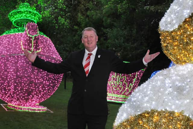 Councillor John Kelly at Sunderland Illuminations, which returned under his time in office.