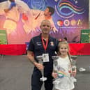Karate kata gold medallist Millie Brown with Dokan Karate Association chief instructor Kevan Mitchinson.