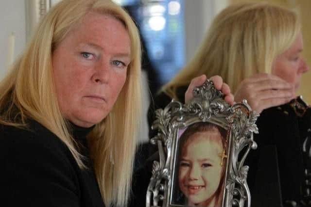 Sharon Henderson, Nikki Allan's mum, with a picture of her daughter.