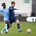 Edouard Michut during a UEFA Youth League match between Manchester City and PSG (Photo by Charlotte Tattersall/Getty Images)