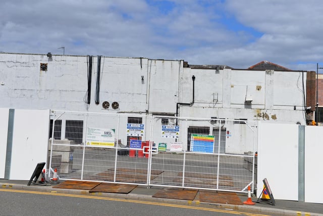 Demolition works start on the former Corner Flag pub and connected buildings in 2022.