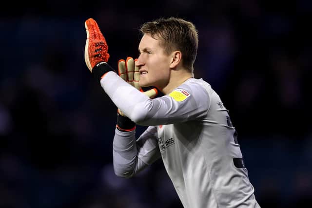 SHEFFIELD, ENGLAND - NOVEMBER 02: Ron-Thorben Hoffmann of Sunderland gives instructions during the Sky Bet League One match between Sheffield Wednesday and Sunderland at Hillsborough Stadium on November 02, 2021 in Sheffield, England. (Photo by George Wood/Getty Images)