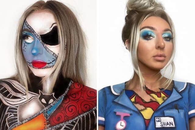 Shannon's Tim Burton characters inspired look and as an NHS hero