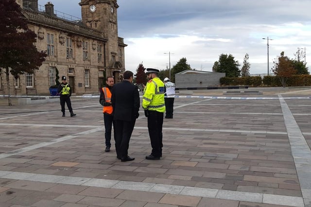 Part of Keel Square cordoned off as police respond to a 'malicious communication'