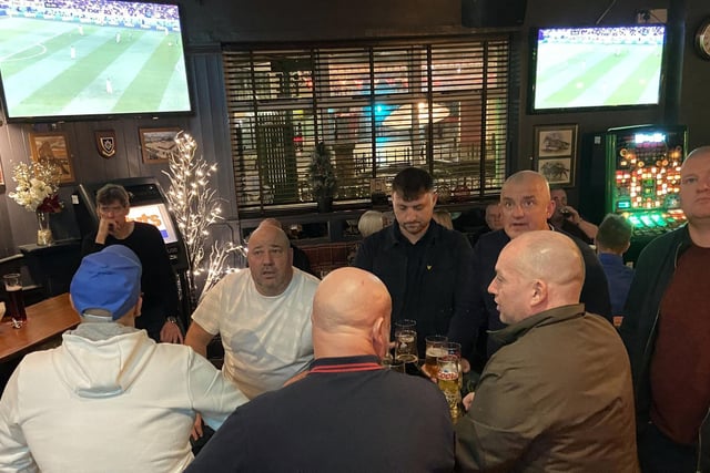 Many England fans at Chaplins sought company in numbers