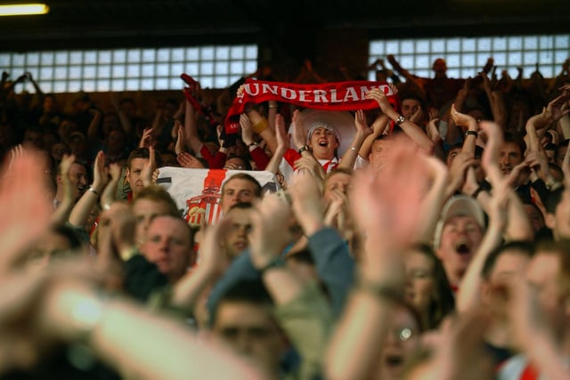These Sunderland fans were making plenty of noise at Selhurst Park for the game against Crystal Palace in 2004.