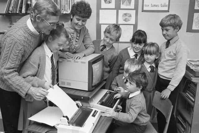 New computers were pictured at Mill Hill Primary School  in September 1996. Are you in the picture?