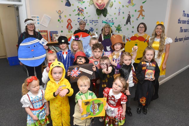 Children at Ryhope Infant School dressed in character for World Book Day.