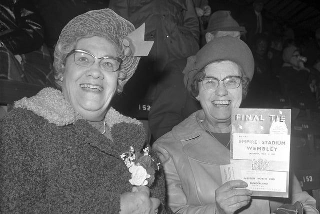 The Youll sisters at Roker Park as they followed the team on their quest for FA Cup glory.