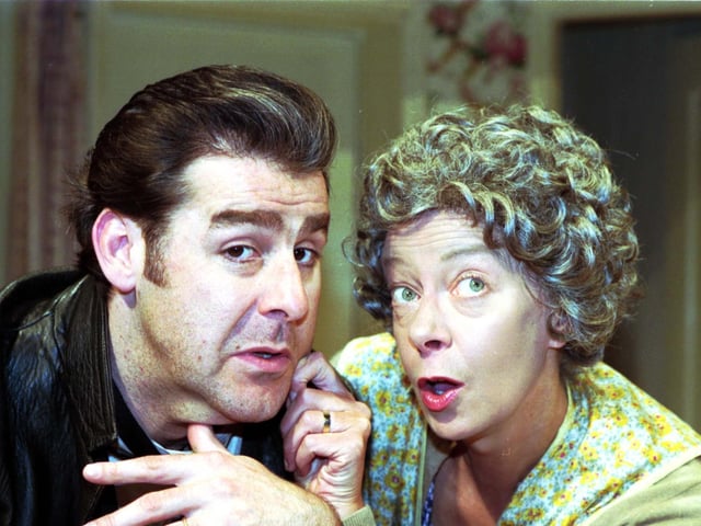 Forever a man of the stage, Andy Gray starred in 'Noises Off' with Jan Wilson at the Lyceum theatre in Edinburgh, June 1993.
