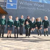 Willow Wood Community Primary School headteacher Lindsay Robertson and her pupils are jumping for joy following their good Ofsted judgement.