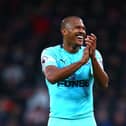 BOURNEMOUTH, ENGLAND - MARCH 16: Salomon Rondon of Newcastle United acknowledges the fans after the Premier League match between AFC Bournemouth and Newcastle United at Vitality Stadium on March 16, 2019 in Bournemouth, United Kingdom. (Photo by Jordan Mansfield/Getty Images)