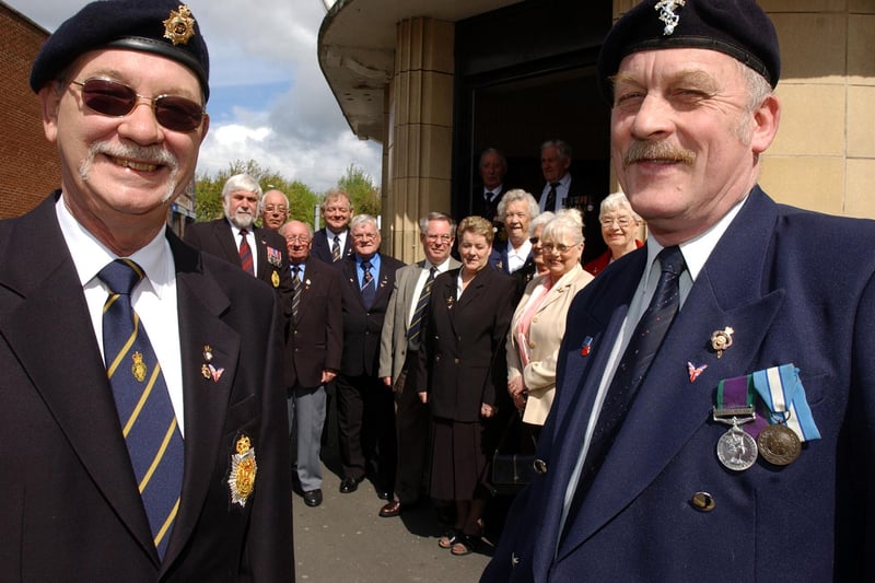 VE Day veterans George Woolford and Ray Thom with members of the British Legion at the 2005 South Tyneside ceremony. Were you there?