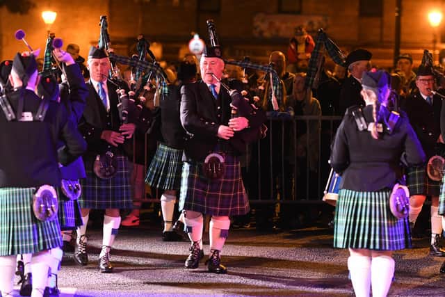 The Houghton-le-Spring Pipe band gets last year's Houghton Feast opening ceremony under way