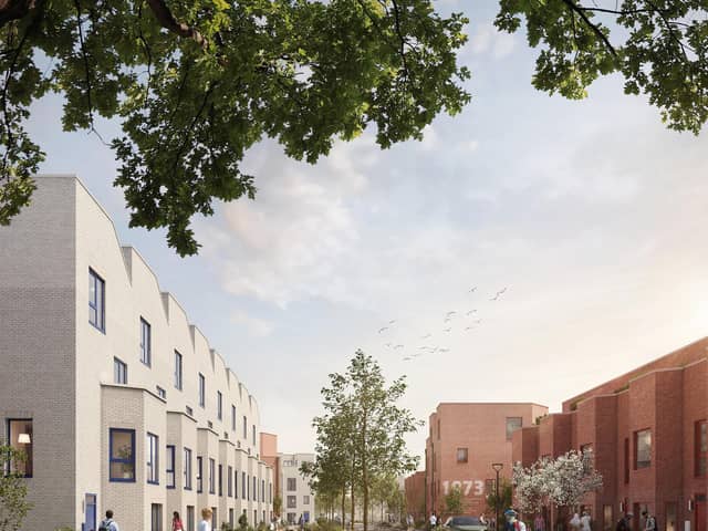 A CGI of the proposed new housing at the Sheepfolds.