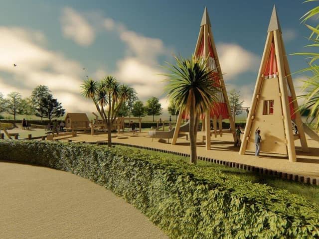 CGI images of proposed new play park at Lowry Road at Seaburn