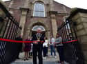 The Mayor of Sunderland, Cllr Harry Trueman, cuts the ribbon to open Seventeen Nineteen and it first Spring Fair.