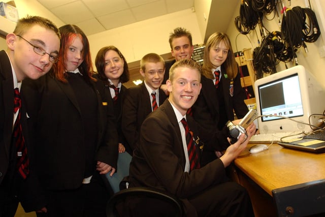 Students from Shotton Hall School were pictured editing footage from their trip to Estonia in 2005.