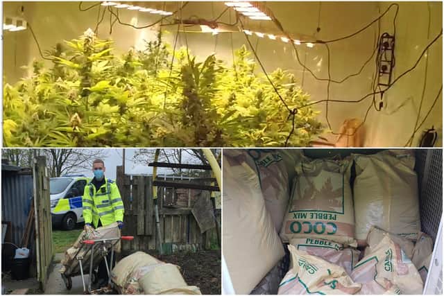 Durham Constabulary donated bags of compost to an allotment site after it was found inside a cannabis farm in Blackhall Colliery.