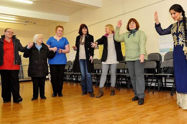 Vandana Venayka leads the Bollywood dance session during the International Women's day event at Peterlee Methodist Church 7 years ago.