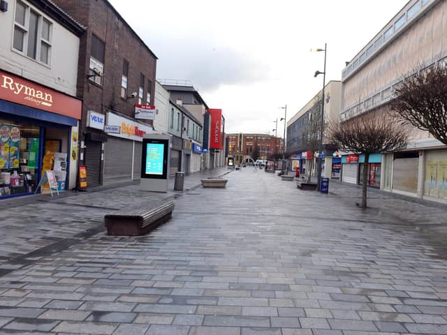 Sunderland city centre, pictured on the first day of Lockdown 3.