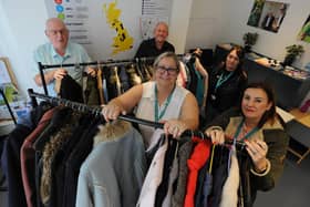 Horden Hub House's Karen Bond (centre) and volunteers, Jimmy Wilson, David Kendall, Lucy Suggitt and Clare Bilton, who helped distribute the coats.