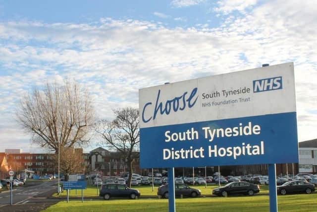 The woman is receiving treatment at South Tyneside District Hospital.