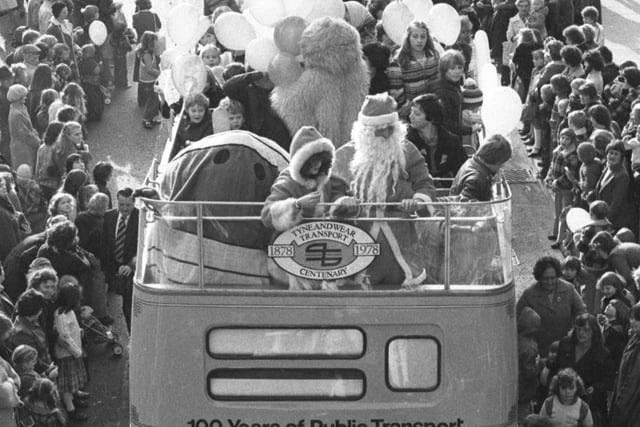 A bus ride for Santa in October 1978. Did you get to see him?