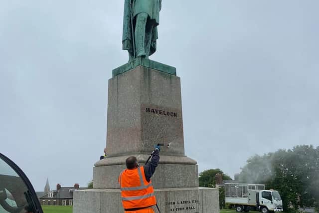 The council have been working to clean the statue
