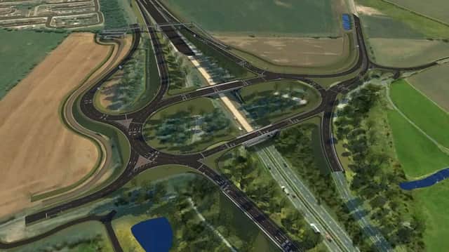 A visualisation of how the junction between the A19 and A1290 Downhill Lane in Sunderland and Boldon will look once work is finished.