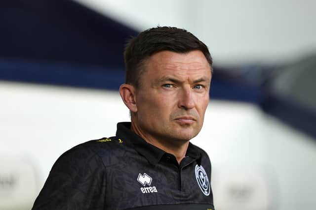 WEST BROMWICH, ENGLAND - AUGUST 11:   Paul Heckingbottom, the Sheffield United manager looks on during the Carabao Cup First Round match between West Bromwich Albion and Sheffield United at The Hawthorns on August 11, 2022 in West Bromwich, England. (Photo by David Rogers/Getty Images)