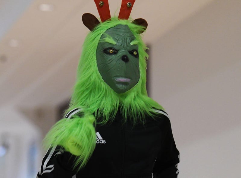 Maybe not everyone was in the festive spirit. One runner dressed as the Grinch.