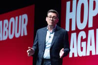 Prime Minister Andy Burnham delivering his keynote address to the Labour Party Conference in Liverpool. Photo by Stefan Rousseau/PA Wire