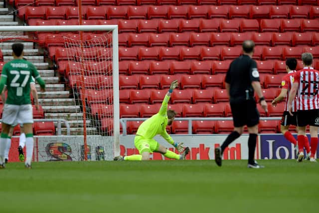 Callum Morton scores at the Stadium of Light