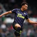 Jacob Murphy of Newcastle United in action during the Premier League match between Fulham and Newcastle United at Craven Cottage on May 23, 2021 in London, United Kingdom.