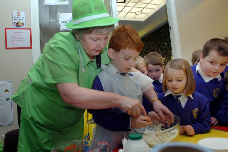 Making pancakes looks like great fun in this session at St Bega's RC Primary School where pupils got a helping hand in 2009 from Joanne Tweddle from Asda.