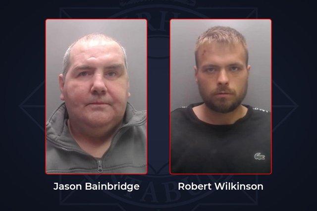 Bainbridge, 51, of Cartmell Terrace, Darlington, and Wilkinson, 28, of Ashton Street, Peterlee, were jailed for offences in Shotton Colliery. Bainbridge was sentenced to 38 months for two residential burglaries, while  Wilkinson, who had previously been jailed after assaulting police officers, was recalled to prison to complete his sentence after breaching his licence
