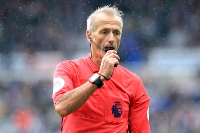 Referee Martin Atkinson during the Premier League match.