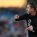 BURNLEY, ENGLAND - AUGUST 30: Gary Rowett, Manager of Millwall reacts during the Sky Bet Championship between Burnley and Millwall at Turf Moor on August 30, 2022 in Burnley, England. (Photo by Alex Livesey/Getty Images)