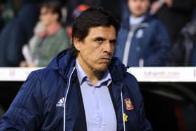 LONDON, ENGLAND - APRIL 27: Chris Coleman manager of Sunderland during the Sky Bet Championship match between Fulham and Sunderland at Craven Cottage on April 27, 2018 in London, England. (Photo by Catherine Ivill/Getty Images) 