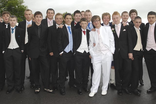 Turning out in style for the Venerable Bede prom 14 years ago.