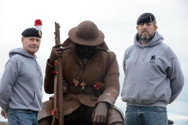 East Durham Veterans' Trust members Dave McKenna and Andy Cammiss have launched a veterans' suicide prevention campaign.